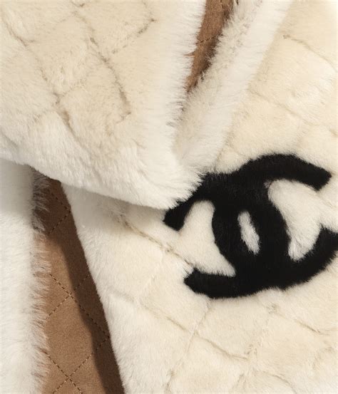 chanel shearling scarf|Chanel ready to wear scarf.